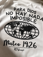 Camiseta - No hay nada imposible para Dios